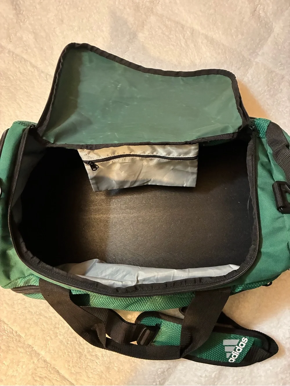 adidas Green and Black Men's Duffel Bag - Sport Gym Travel